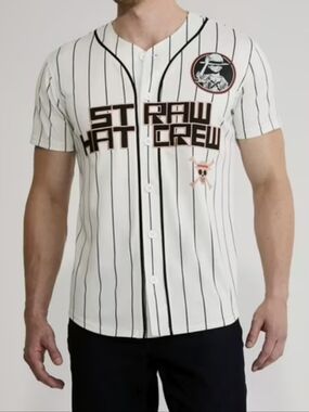 Onepiece Straw Hat Crew Men's L Luffy Baseball Jersey